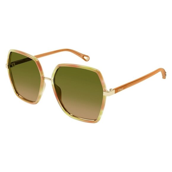 New CHLOE Havana Square CH0262S 004 Sunglasses Women - Picture 1 of 4